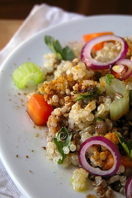 quinoaspeziata01 Francesco Tramontano   quinoa speziata con lenticchie
